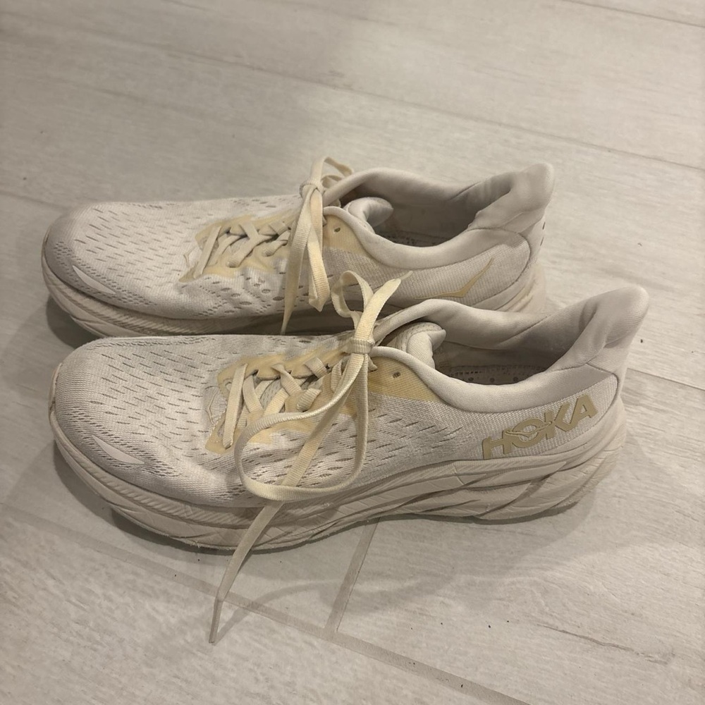 Hoka Women's Cream Athletic Shoes